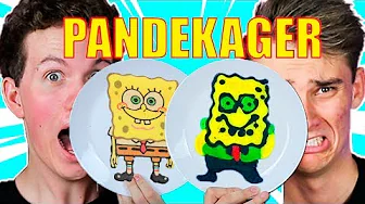 Vi prøver at lave PANDEKAGE ART (VILDE resultater!) DIY