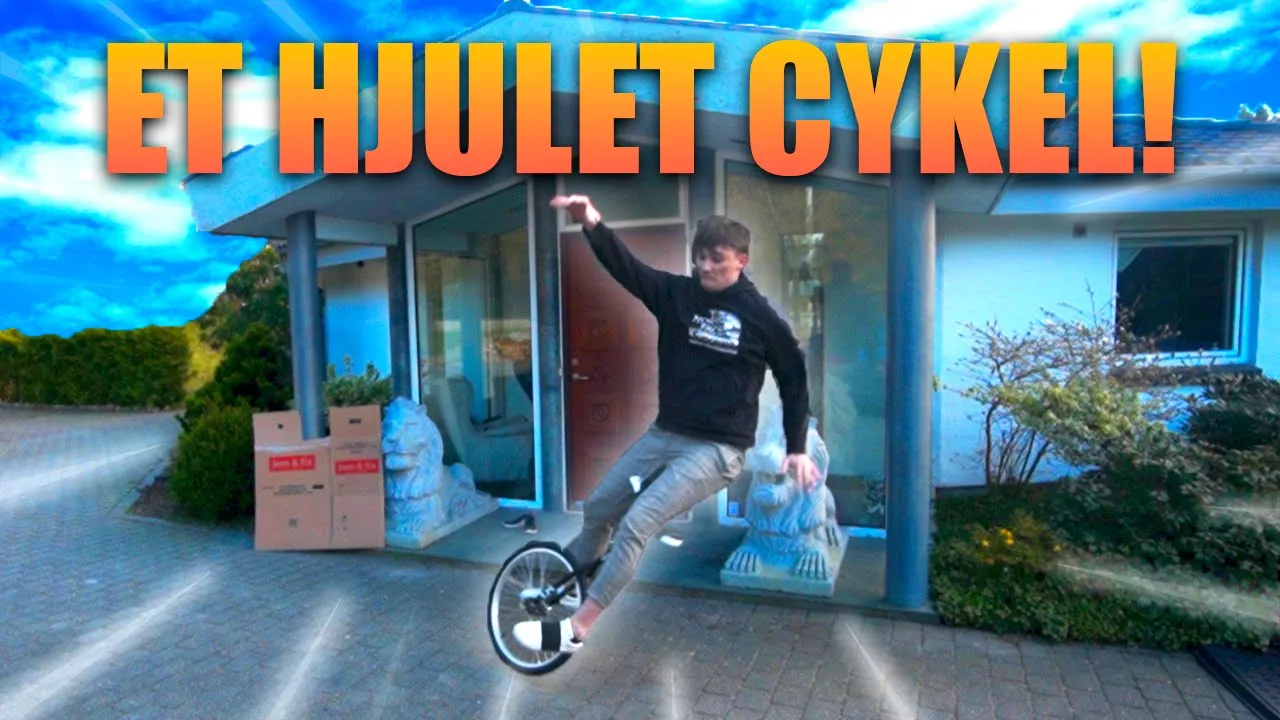 Jeg skulle lære at køre et-hjulet cykel på en uge, og dette var resultatet