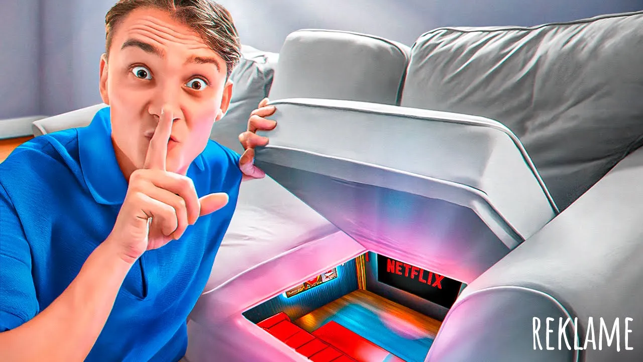 Jeg Bygger HEMMELIG Biograf i Min Sofa