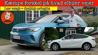 Gigantisk forskel på elbilers vægt