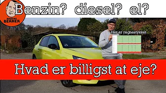 Hvad er billigst: Elbil eller benzinbil eller diesel? Og hvad med leasing?