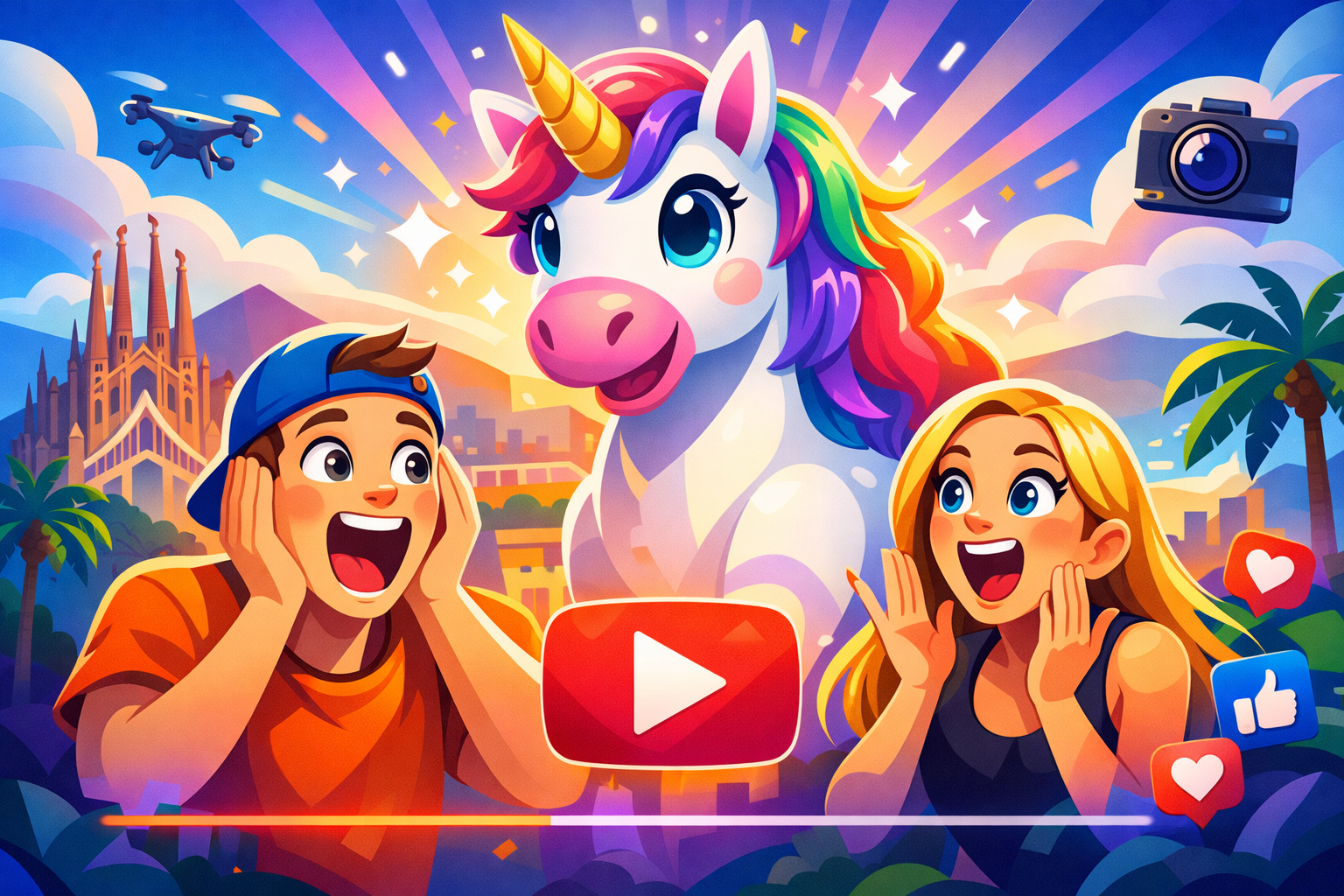 Ugens Udvalgte (Rejser & Begivenheder): VI HAR KØBT EN KÆMPE ENHJØRNING I BARCELONA!!