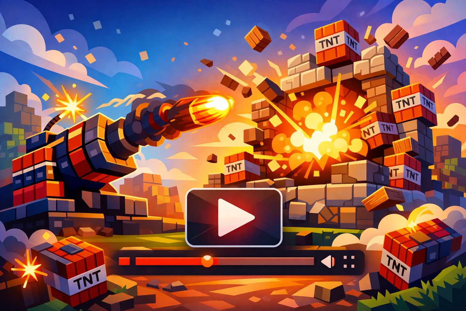 Ugens Udvalgte (Gaming): TNT Wars - Den sjoveste TNT kanon i Minecraft!!