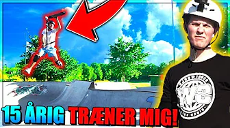 JEG BLIVER TRÆNET AF 15 ÅRIG TIL LØBEHJUL!! (GIVEAWAY PÅ LØBEHJUL!!)