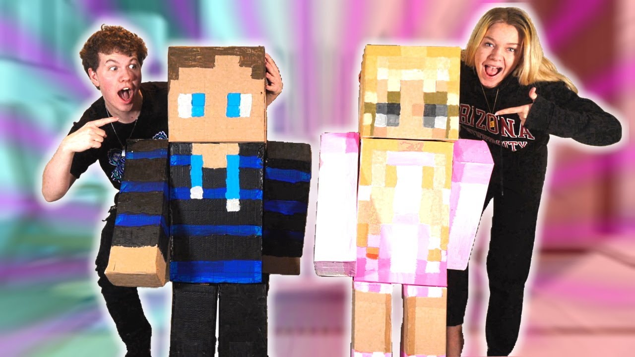 VI BYGGER VORES MINECRAFT SKINS I VIRKELIGHEDEN!! (MED NATASJA)
