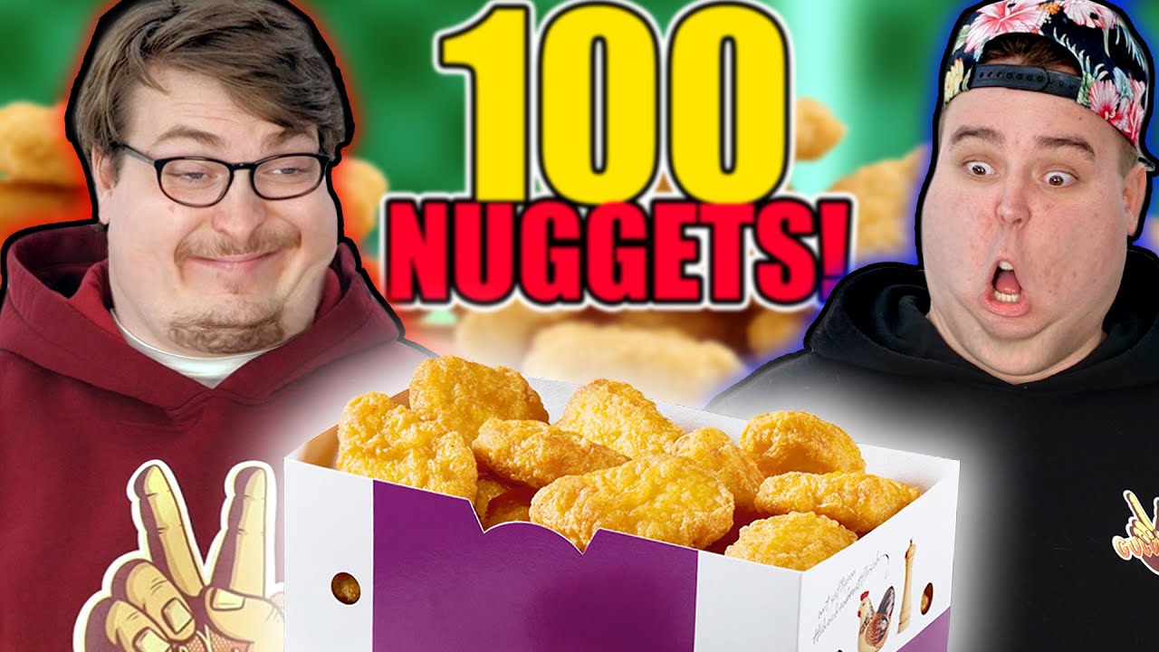 TO TYKKE DRENGE SPISER NUGGETS!