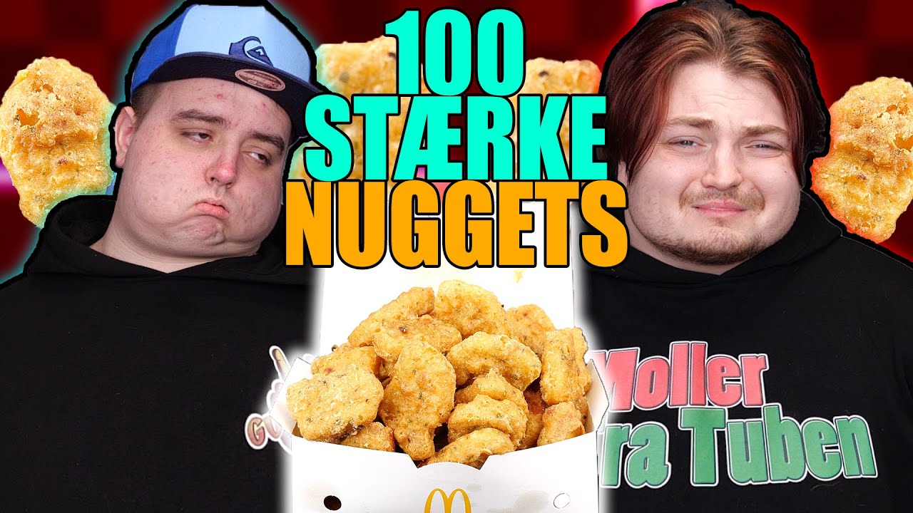 TO TYKKE DRENGE SPISER STÆRKE NUGGETS!
