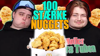 TO TYKKE DRENGE SPISER STÆRKE NUGGETS!