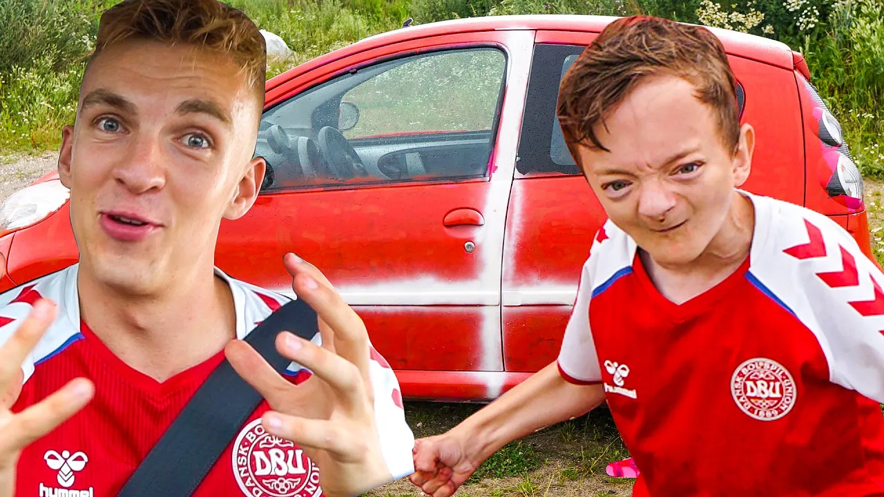 Piet maler min bil RØD OG HVID!