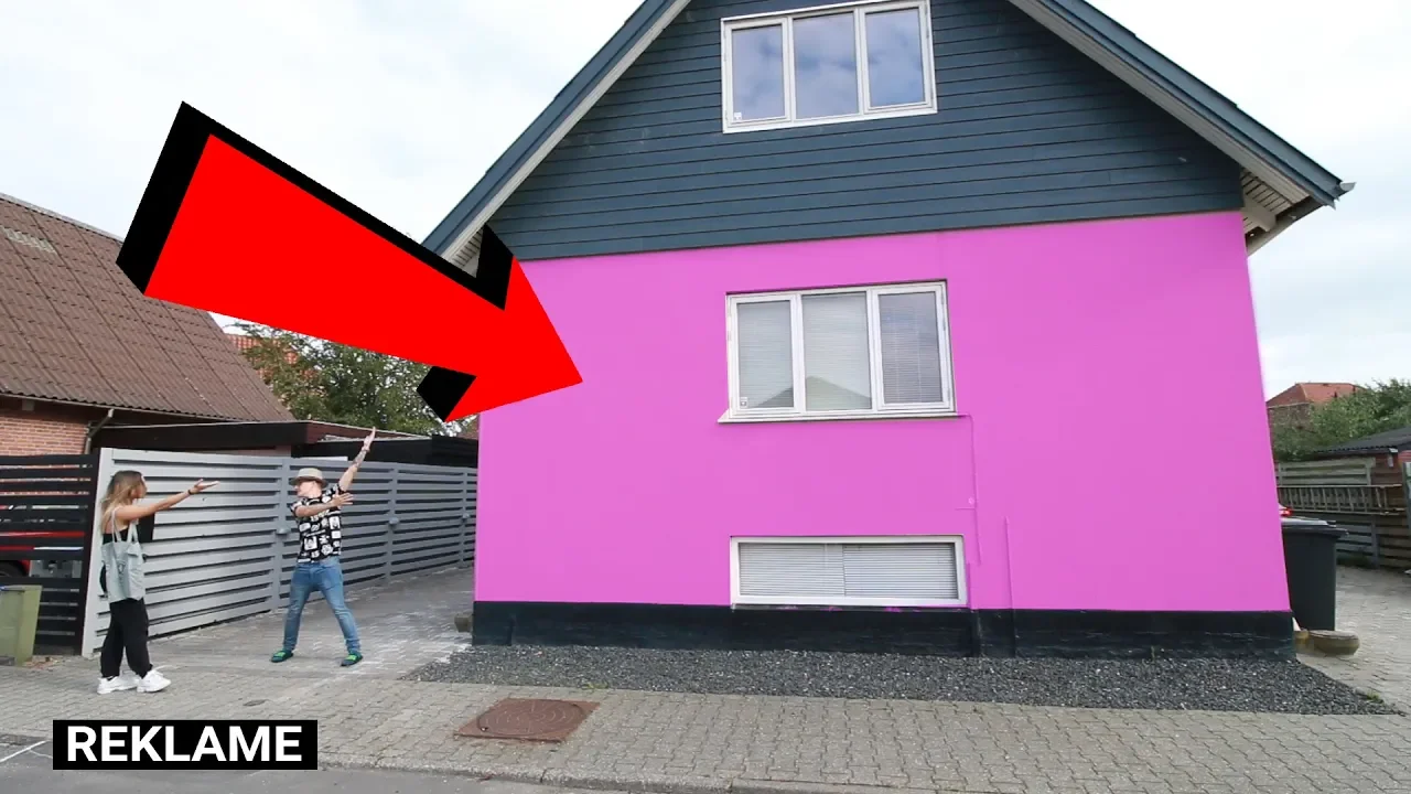 MALER HUSET LYSERØDT PRANK!