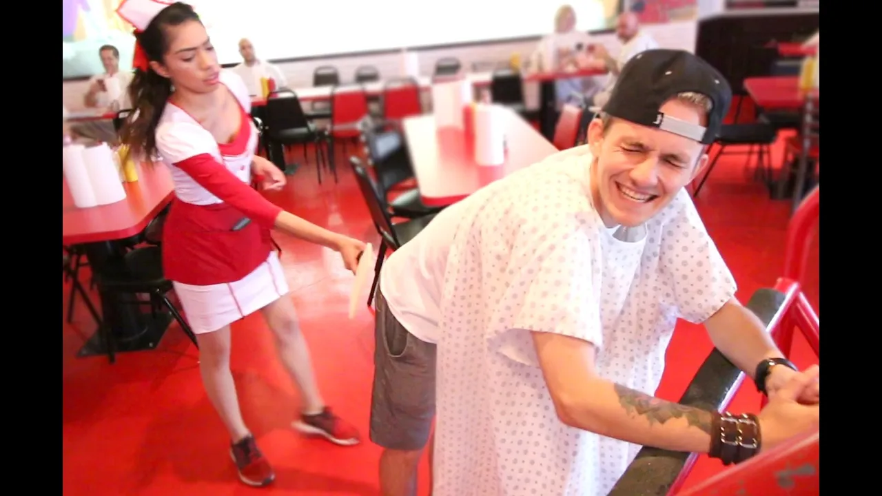 Fik smæk af en sygeplejerske i Las Vegas!