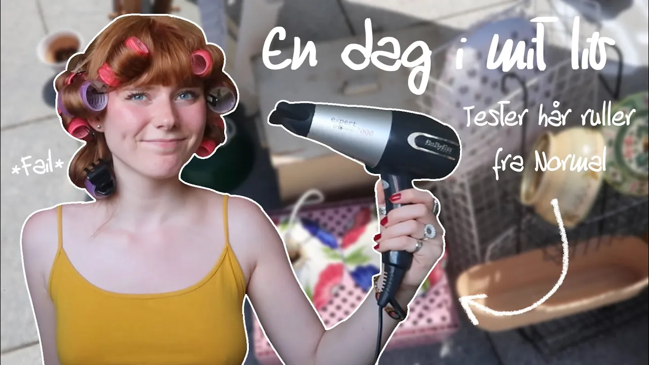 VLOG - Genbrug og mad market + tester hår ruller