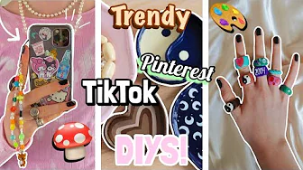 TRENDY TIKTOK/PINTEREST DIYS! (Cover, phone charms, clay tray og clay rings!) - Emmes krea-verden