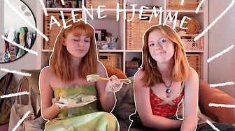 ALENE HJEMME MED HOLLY! (Vlog) Laver mad, yoga challenge og m.m