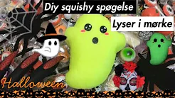 👻Diy glow in the Dark squishy spøgelse👻//halloween//