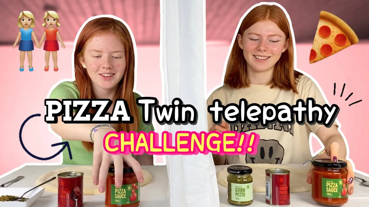 TWIN TELEPATHY PIZZA CHALLENGE!! //Emmes krea-verden//