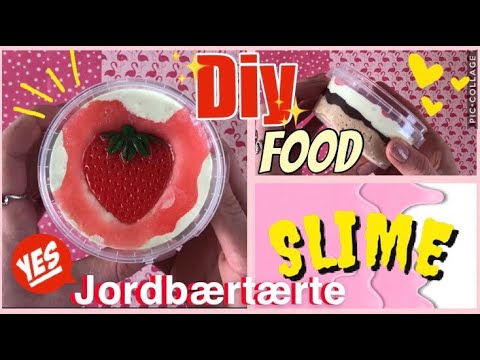 DIY FOOD SLIME// diy jordbærtærte slim//