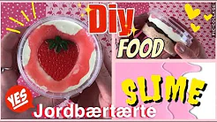 DIY FOOD SLIME// diy jordbærtærte slim//