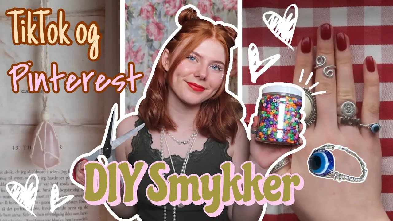DIY TIKTOK OG PINTEREST SMYKKER - Krystal halskeder og ringe