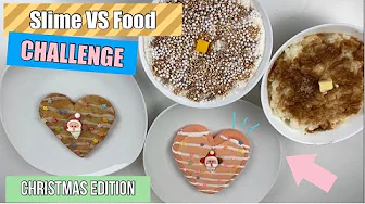SLIME VS FOOD CHALLENGE!!
