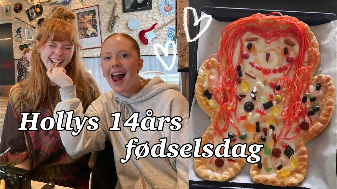 HOLLYS 14 ÅRS FØDSELSDAG - Bager kage og tager ud at spise