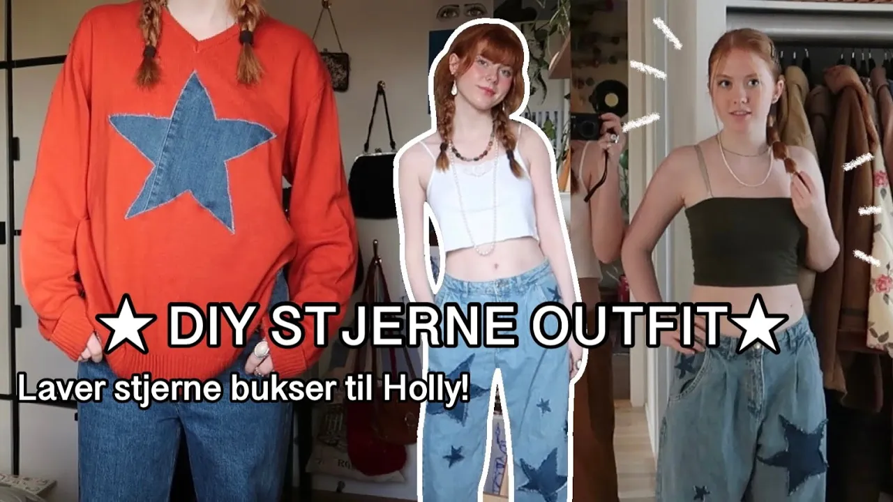 DIY TRENDY STJERNE TØJ! - Laver stjerne bukser til Holly