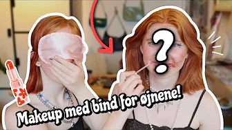MAKEUP PÅ HINANDEN MED BIND FOR ØJNENE! (CHALLENGE) - Emmes