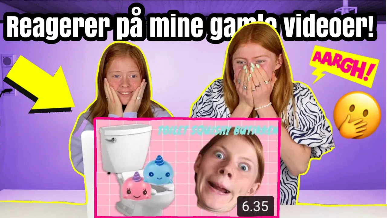 REAGERER PÅ MINE GAMLE VIDEOER!! Toilet squishy butikken //Emmes krea-verden//
