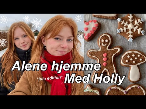 ALENE HJEMME MED HOLLY! - Sne og julebagning
