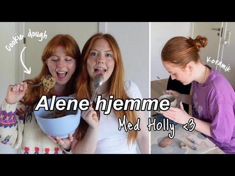 ALENE HJEMME MED HOLLY *vlog* Laver cookie dough og keramik
