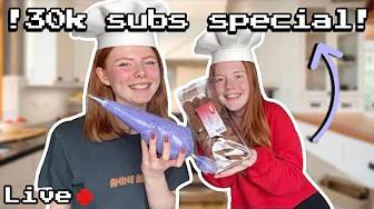 30 TUSIND SUB SPECIAL! (LIVE) Q&A og laver kage - Emmes krea-verden