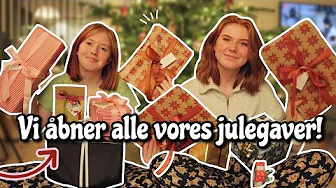 VI ÅBNER ALLE VORES JULEGAVER! (Julegave haul) - Emmes
