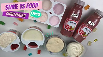SLIME VS FOOD CHALLENGE!!!
