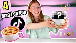 Tester 4 mad i en kop fra TikTok!! SMADRE ET GLAS! //Emmes krea-verden//