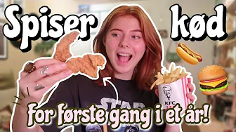 WHAT I EAT IN DAY - Spiser kød for første gang i et år! Q&A