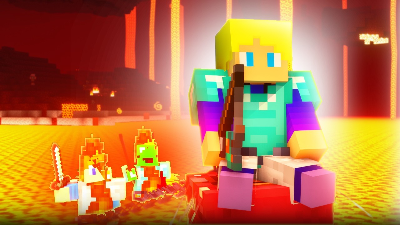 Kan Vi Overleve NETHER Kædet SAMMEN?! (Dansk Minecraft)