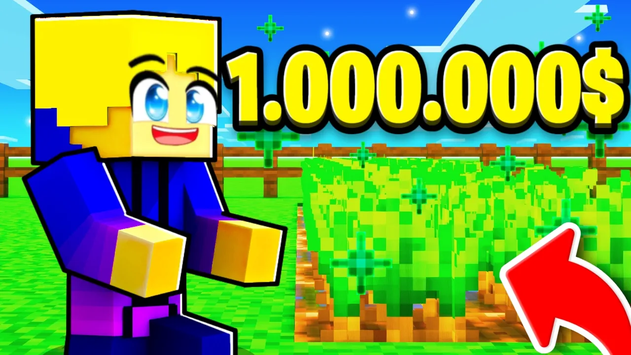 Jeg Tjener $1.000.000 I MINECRAFT Grow A Garden!