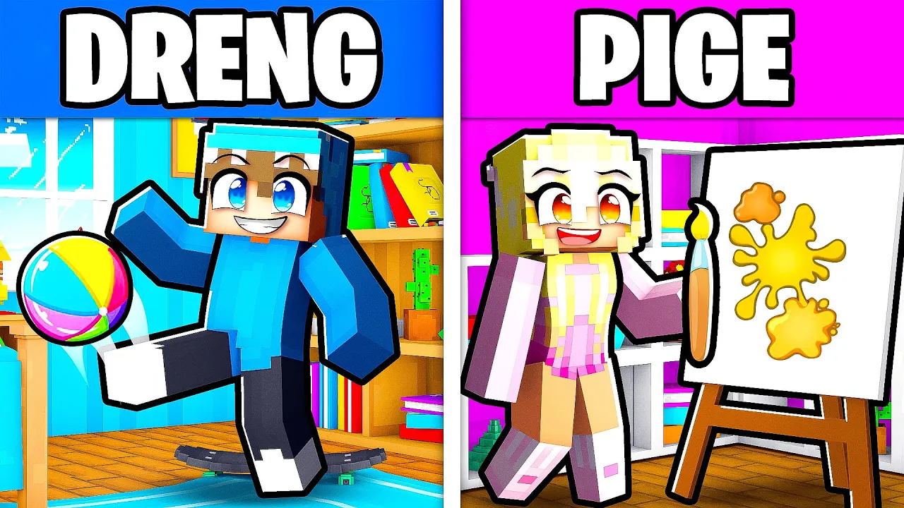 PIGE vs DRENG Byggekonkurrence i Minecraft!