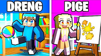 PIGE vs DRENG Byggekonkurrence i Minecraft!