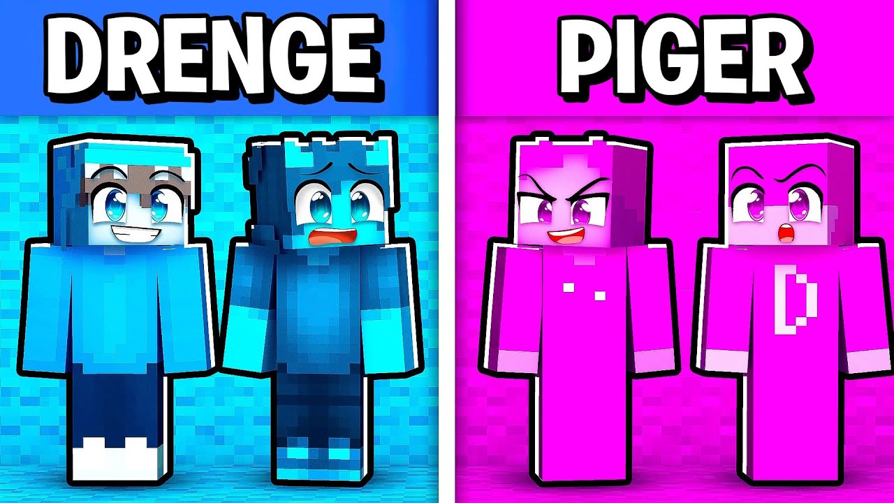 Piger Vs Drenge Farve Gemmeleg i Minecraft!