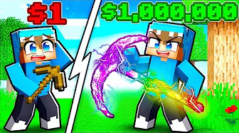 1$ vs 1.000.000$ PICKAXE i Minecraft!