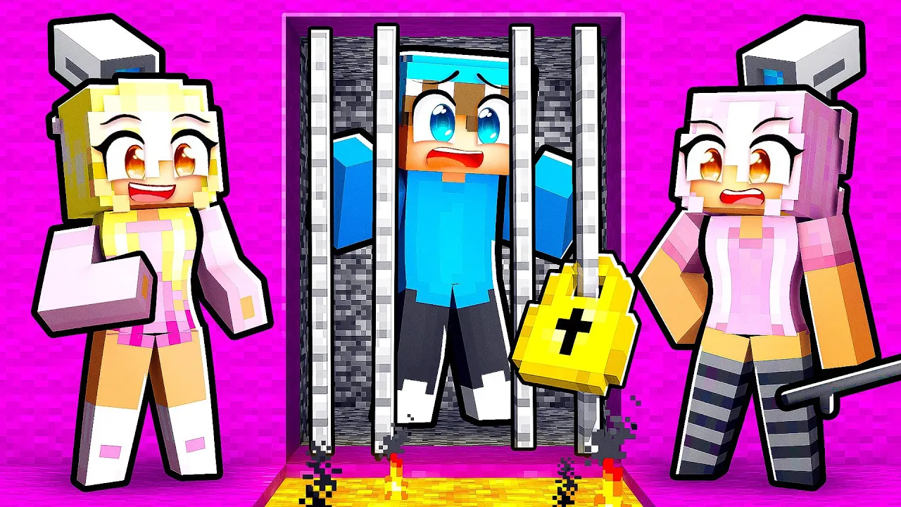 Jeg blev LÅST INDE i et PIGE-FÆNGSEL i Minecraft!