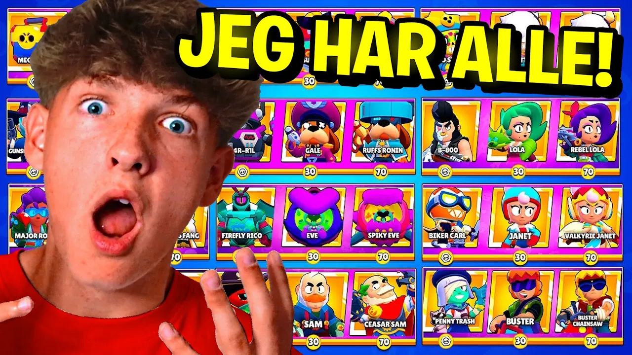 Jeg Unlocker ALLE BRAWLERS! - Dansk Brawl Stars