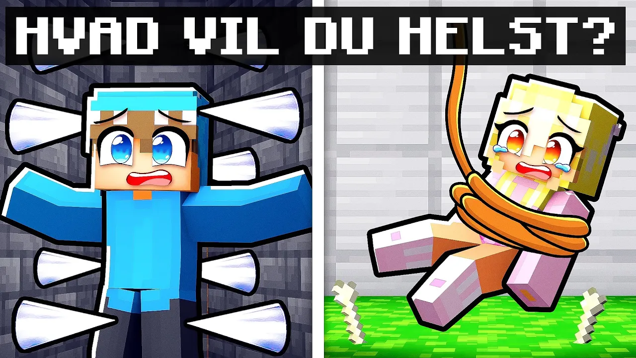 HVAD VIL DU HELST? Med Nat i Minecraft!