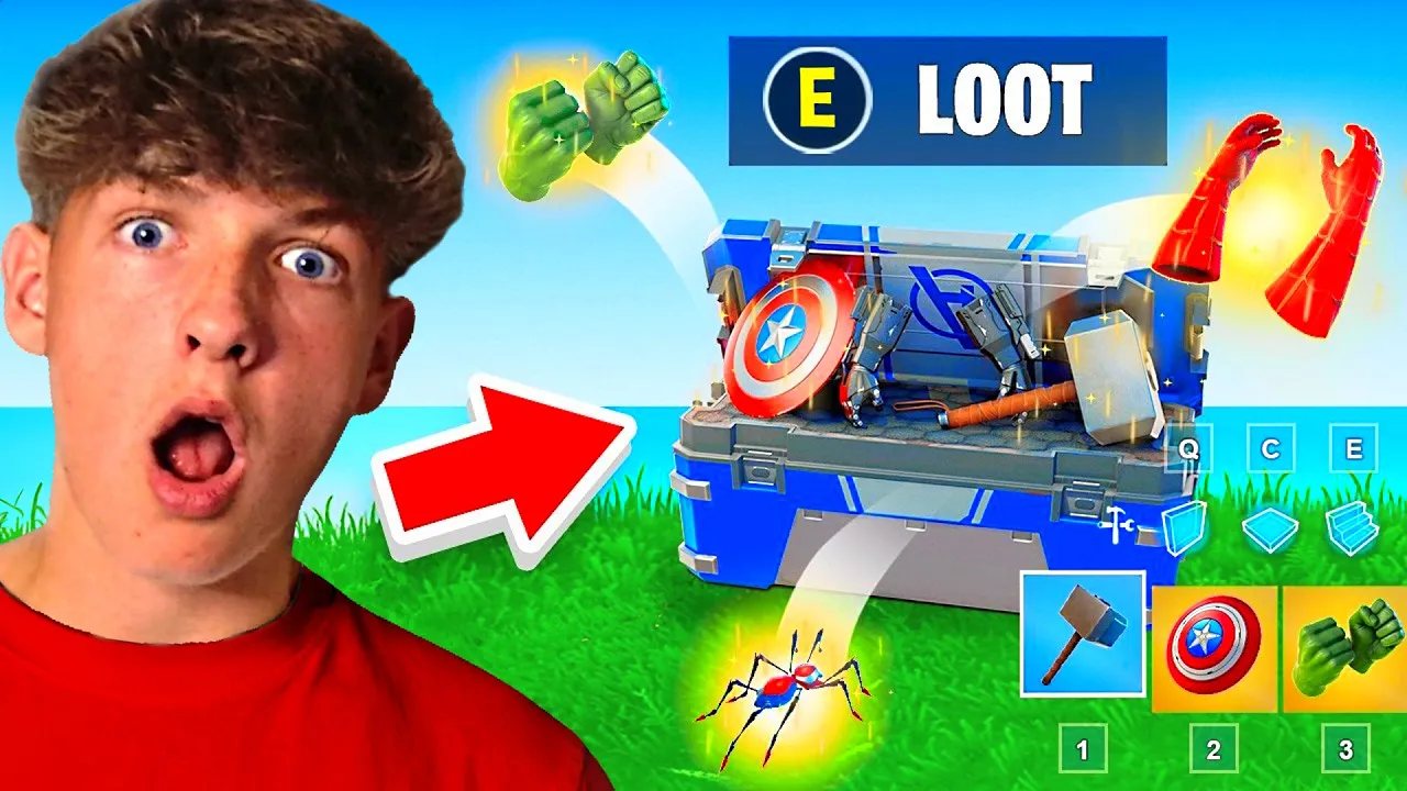 KUN Marvel Chest Challenge! - Dansk Fortnite