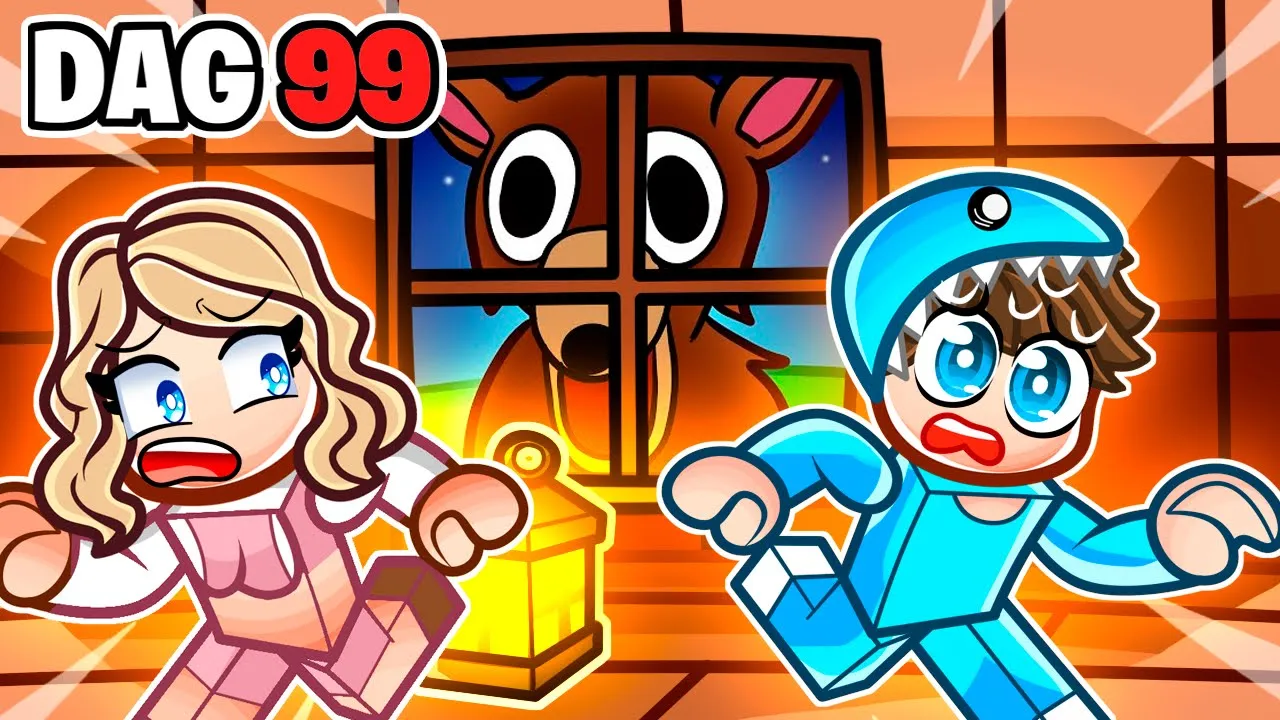 Kan vi Overleve 99 DAGE i Roblox-skoven Med Nat?