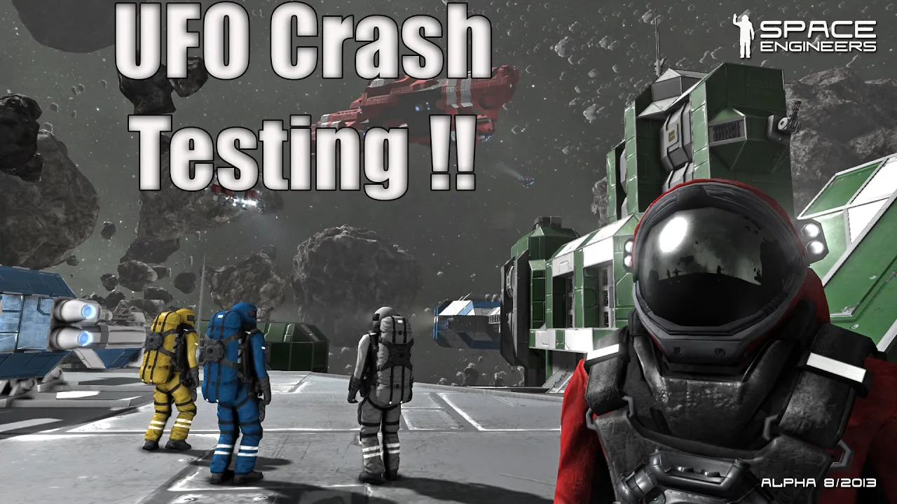 Space Engineers   Ufo progress #3 - Crash Testing !