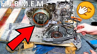 Hvordan jeg byggede min egen motorcykel DEL 5 - Finder større skade i motoren :(