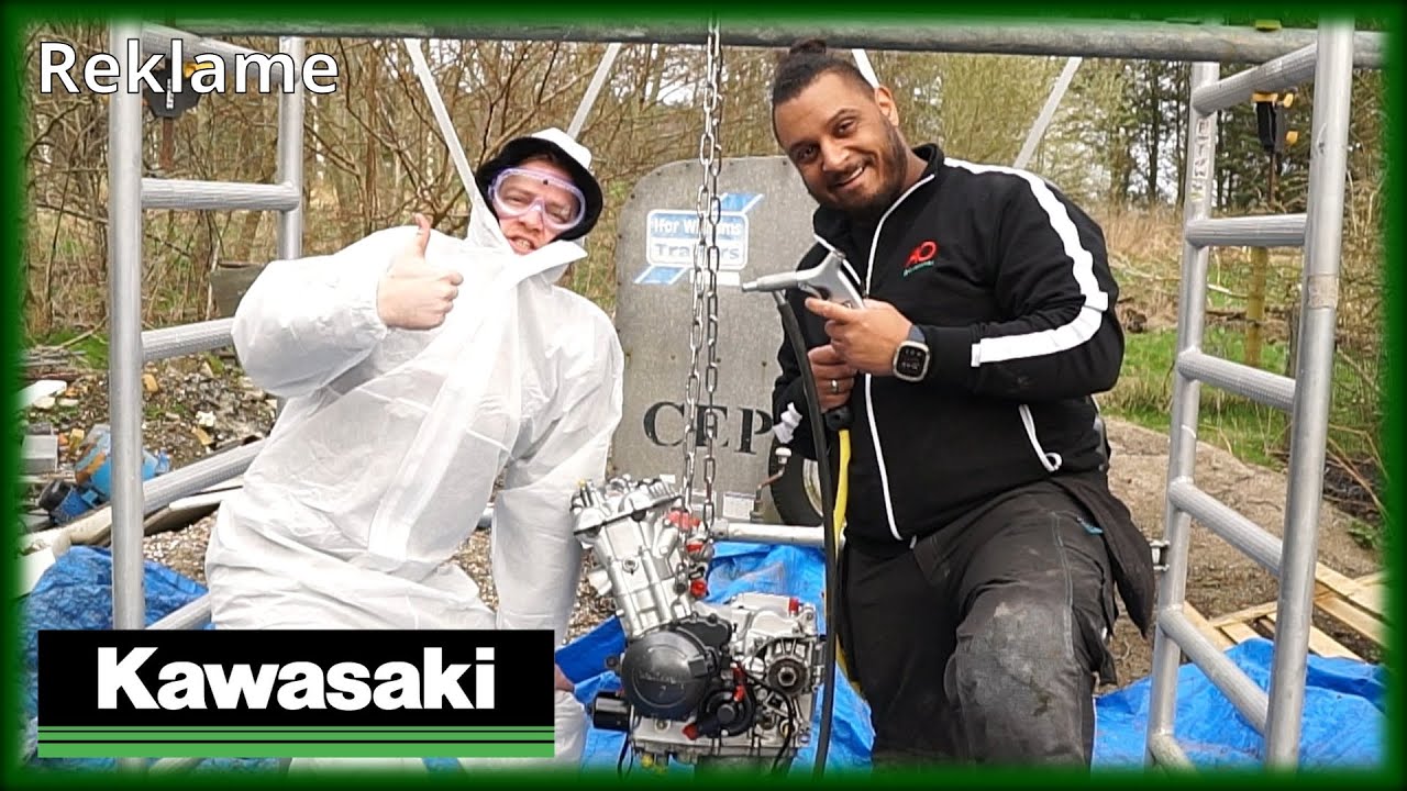 Motorcykel Renovering S3 EP4 - Sandblæsning og maling af Motor😎