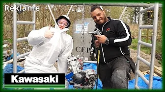 Motorcykel Renovering S3 EP4 - Sandblæsning og maling af Motor😎